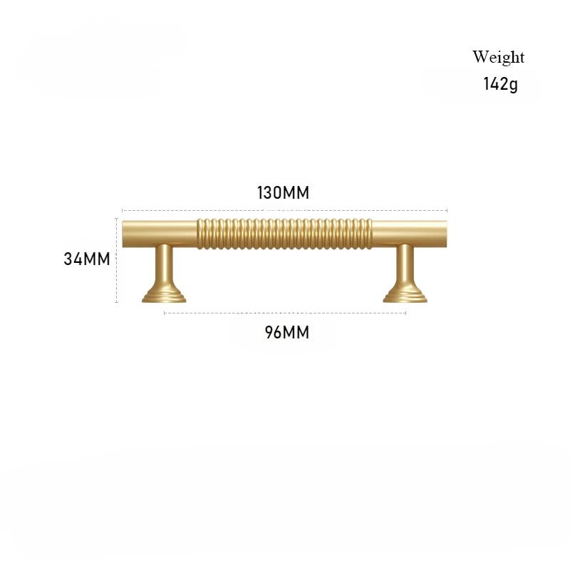 Textured Brass T-Bar - Elegant Cabinet Pull  