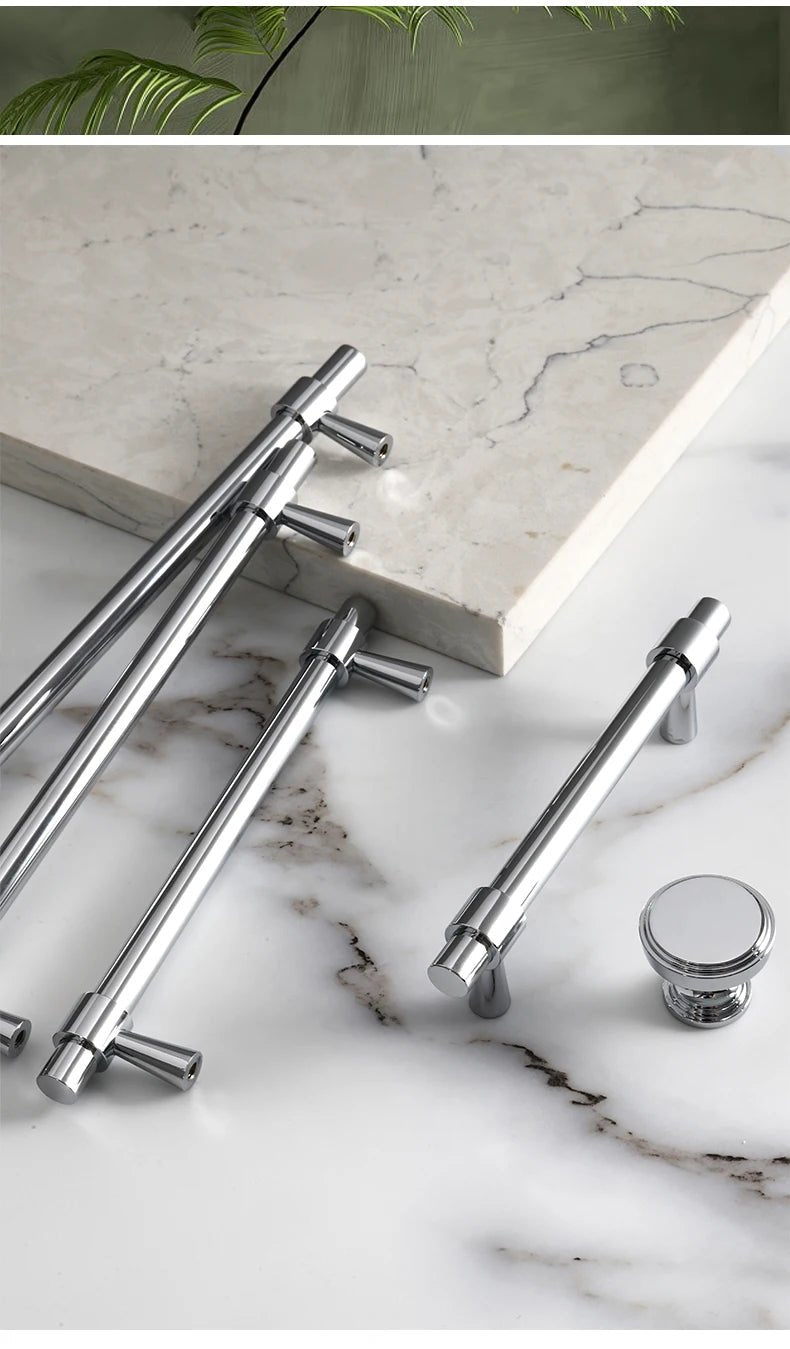 Premium Brass T-Bar Pulls & Knobs for Minimalist Cabinets