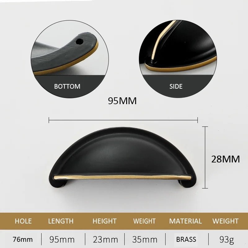 Decorative Bronze Shell Brass Knob – Drawer Pull for Cabinets