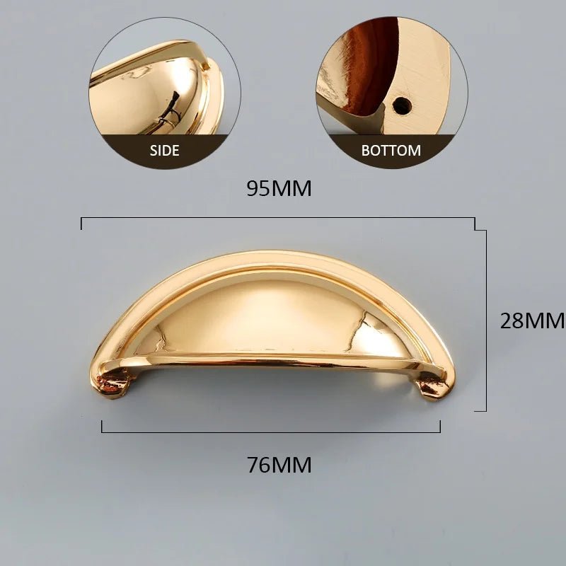 Durable Bronze Shell Brass Drawer Pull for Cabinet Knobs