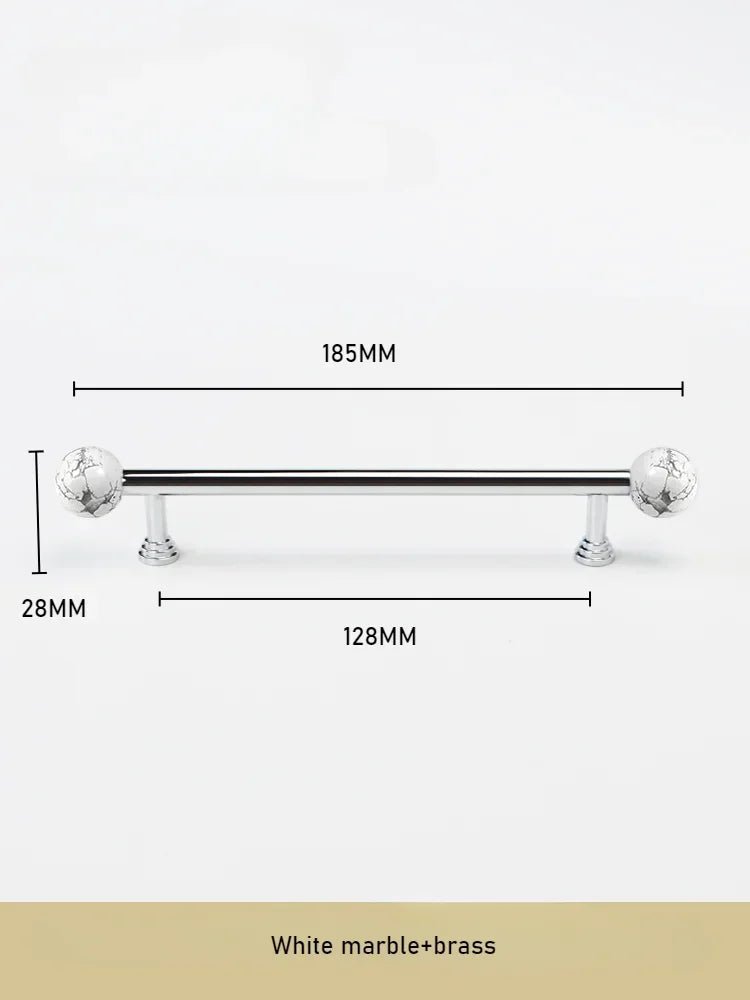 Premium Brown Crystal Brass Double Bead Handle – Drawer Pull for Furniture