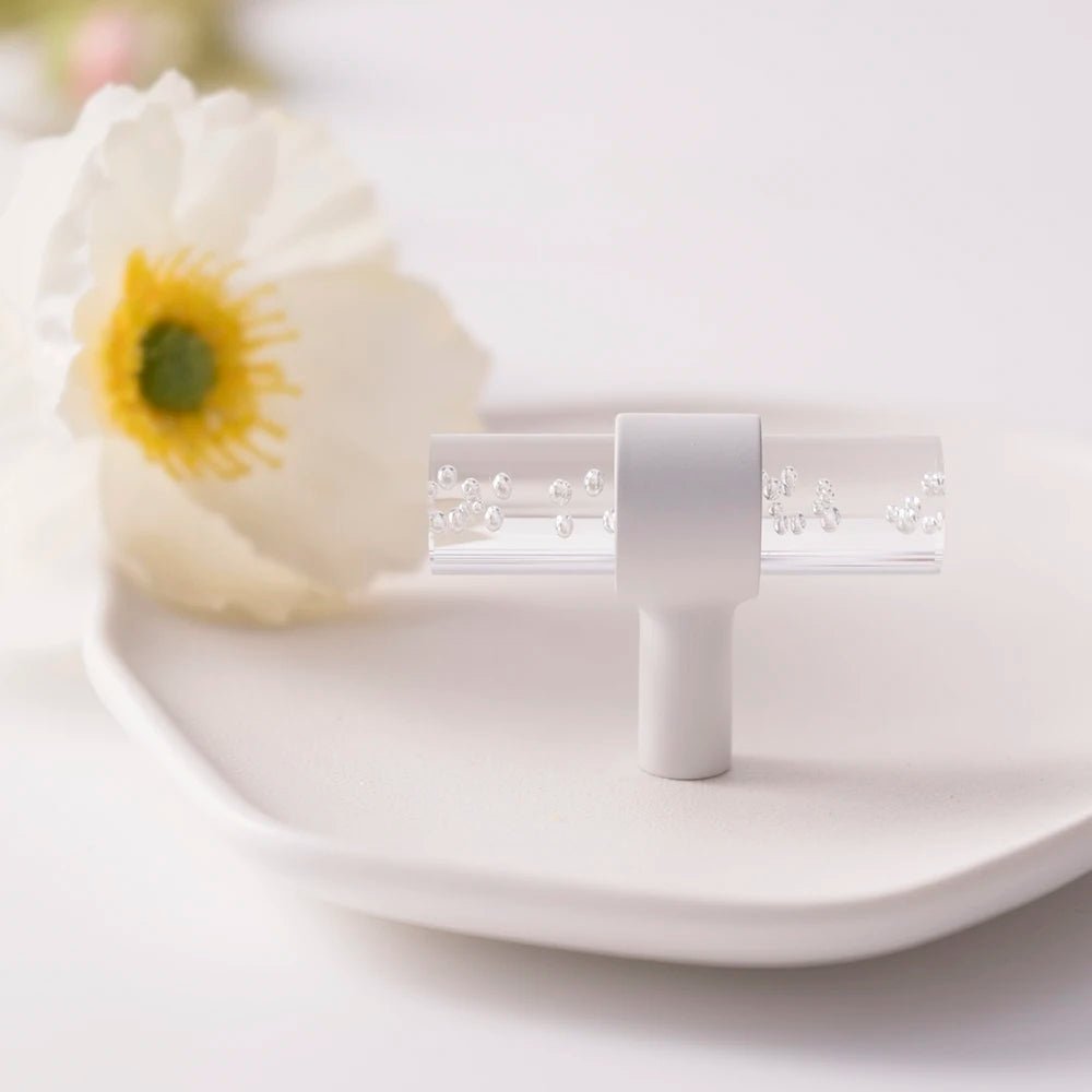Elegant Bubble Acrylic & Brass Pull Handles – Modern Drawer Pulls
