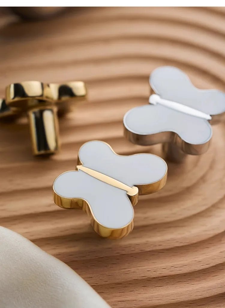 Brass Drawer Pull - Butterfly Cabinet Handle