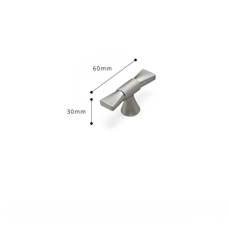 Zinc Alloy Handle - Matte Gold Bowknot Style