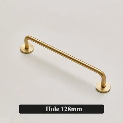 Sleek gold brass pull for modern wardrobes and cabinets