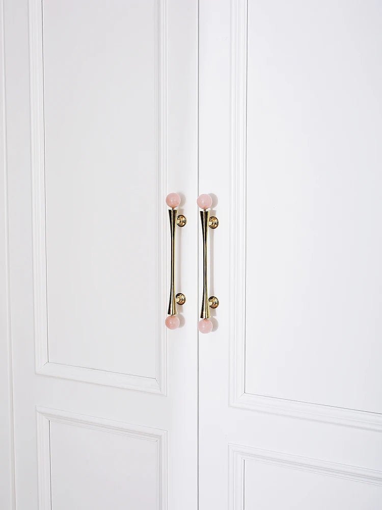 Elegant Pink Crystal Cabinet Knob – Vintage Look  