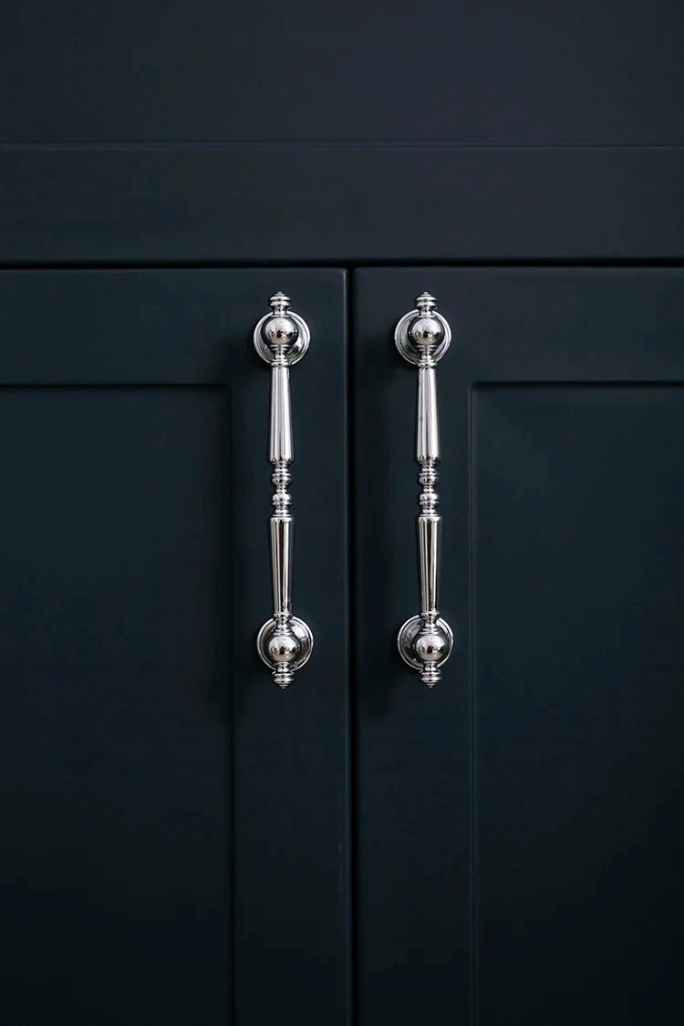 Chrome Brass Drawer Handle - Silver French Style