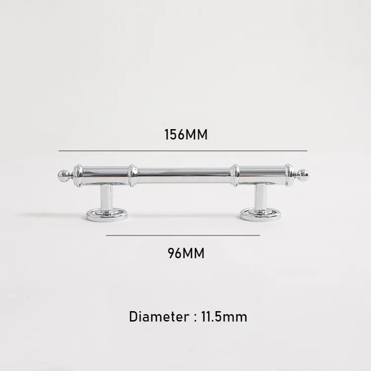 Durable 6.3" Chrome Brass T-Bar Pulls – Cabinet Handles for Modern Drawers