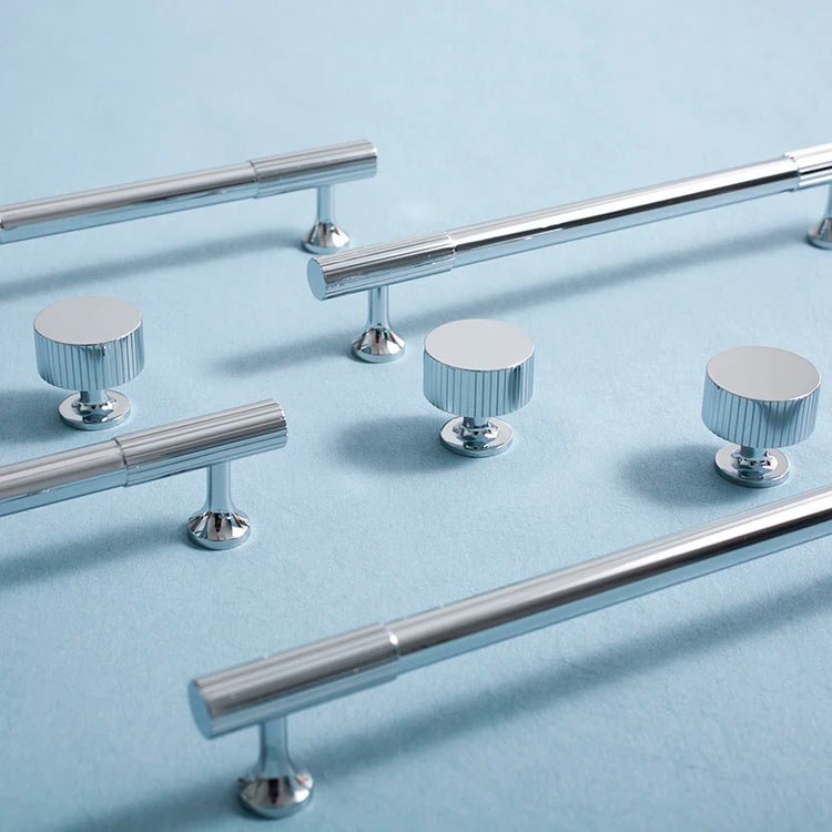 High-Quality 8.8" Modern Chrome T-Bar Pulls – Solid Brass Handles