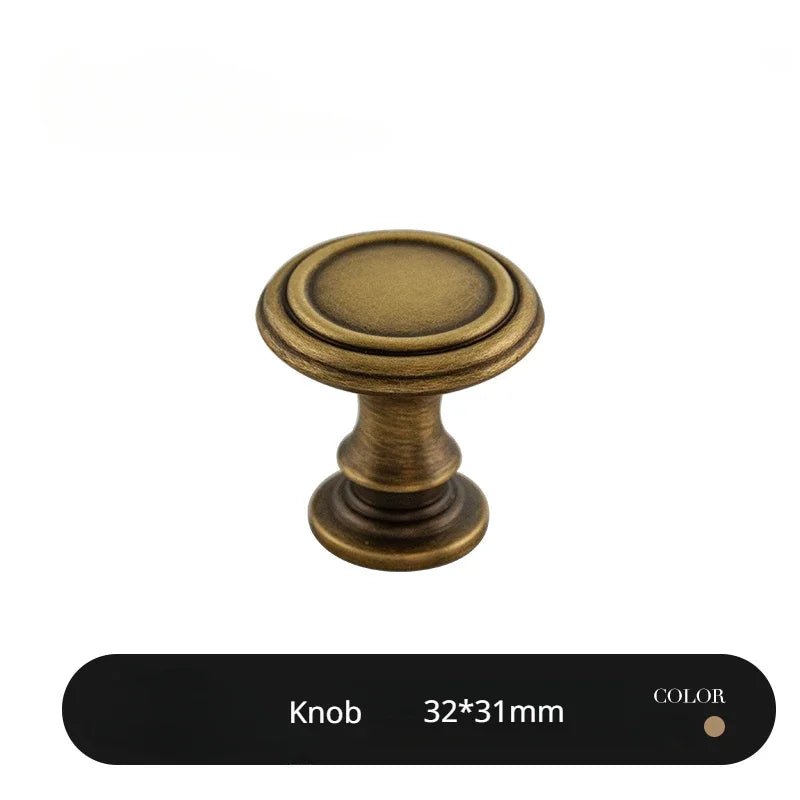 Antique-Inspired Brass Pull – 6.3" Cabinet Handle