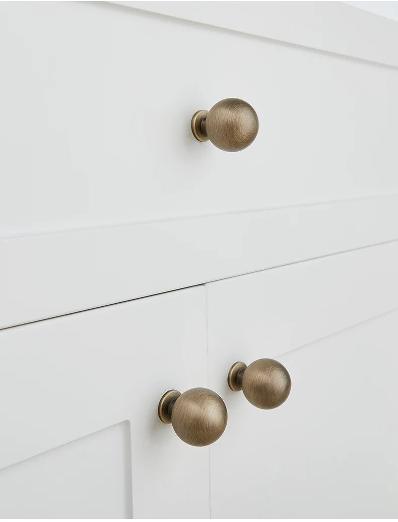 Antique Bronze Cabinet Knob – Vintage Brass Pull  