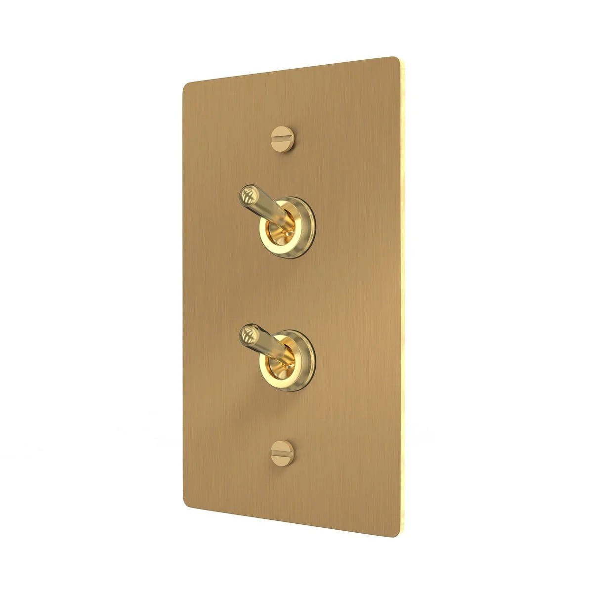 Brass Toggle Light Switch - Vintage Double Design