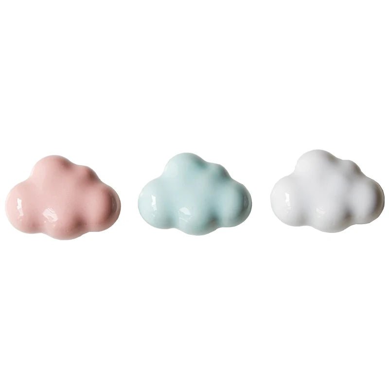 Cloud Ceramic Knobs – Pink Kids' Drawer Handles