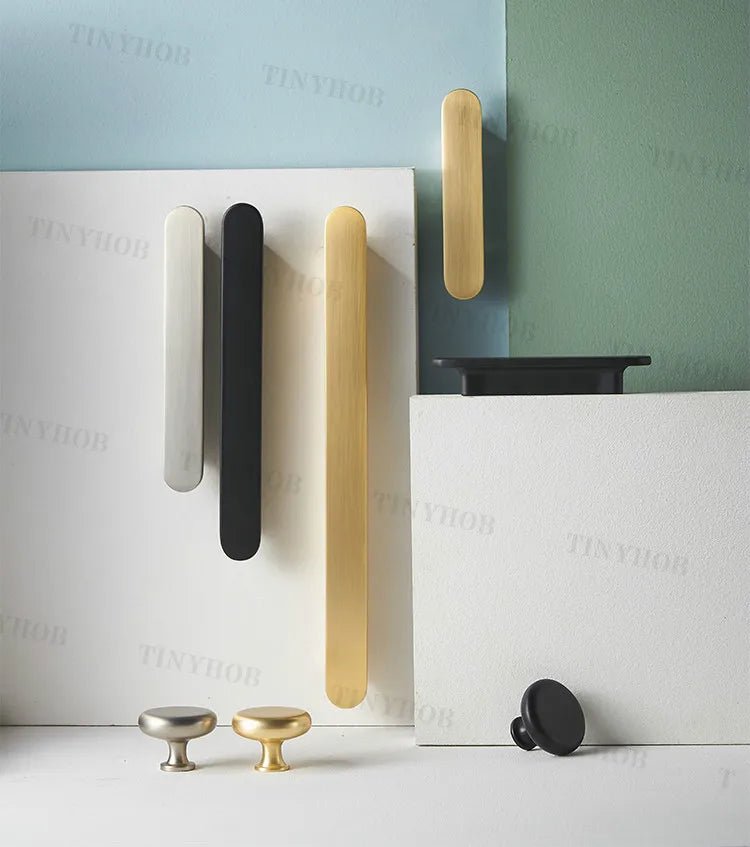 Modern Black Cabinet Handles – 5" Matte Zinc Pulls