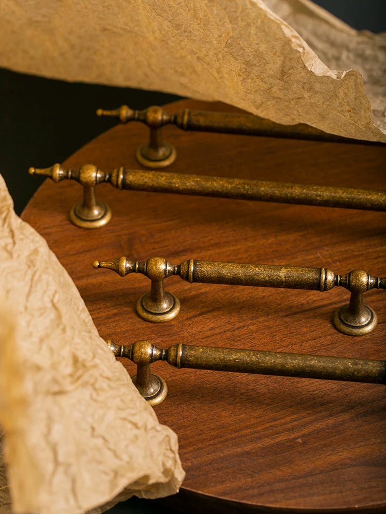 Antique Brass Cabinet Handles – Vintage Bronze Drawer Pulls