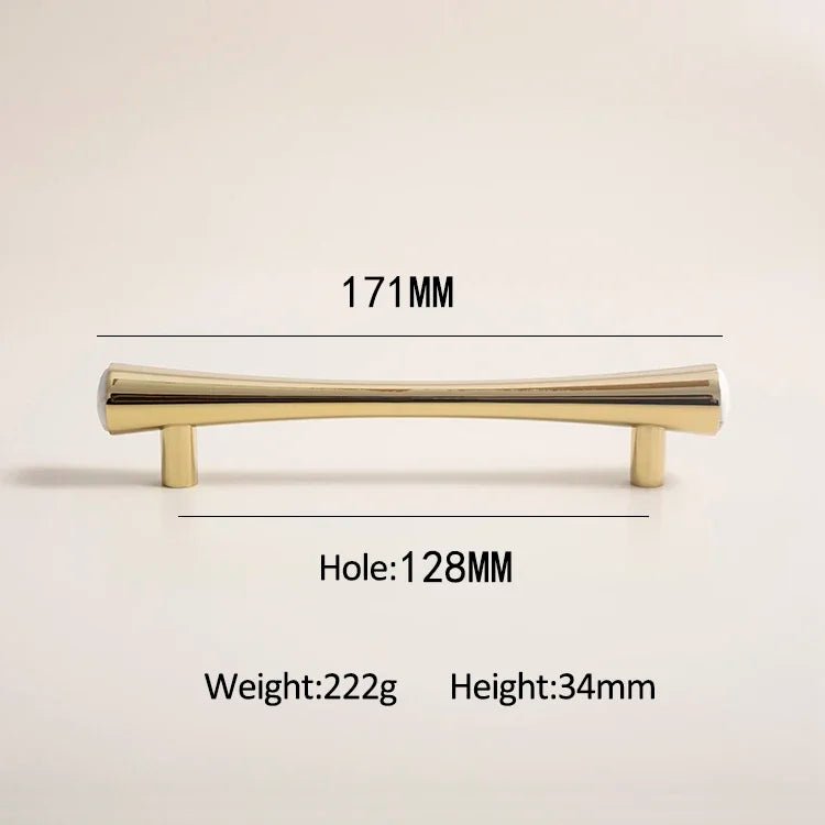 White Marble Drawer Pull - Modern Chrome Handle