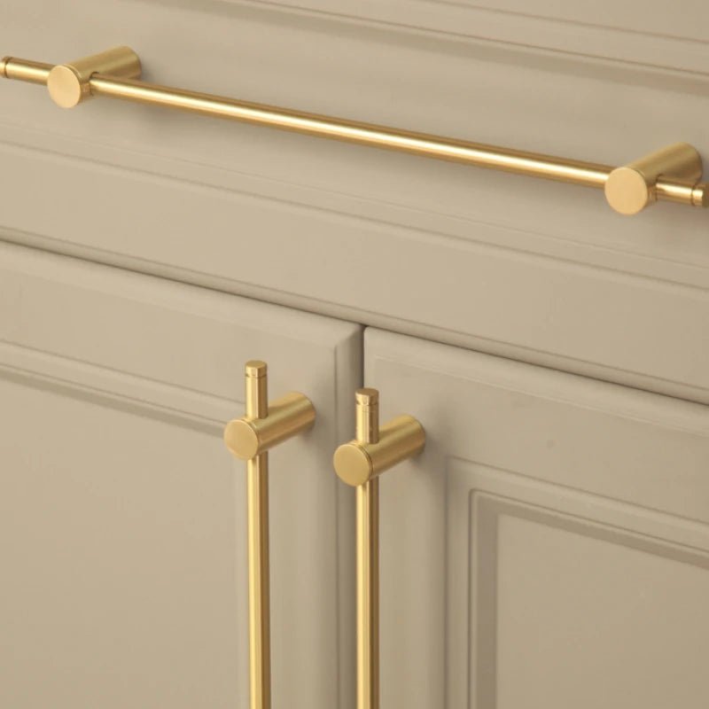 Elegant Gold Brass Long Handles – Wardrobe & Kitchen Cabinet Pulls