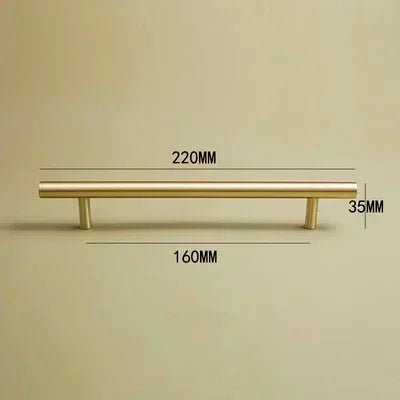 Gold Brass T-Bar Pulls – 8.8" Handles for Stylish Cabinet Design
