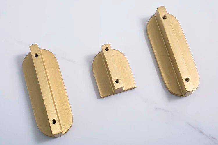 Solid Brass Drawer Pull – Vertical Line Design  