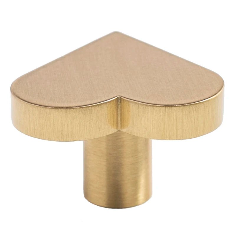 Heart-Shaped Brass Knobs – Romantic Decor
