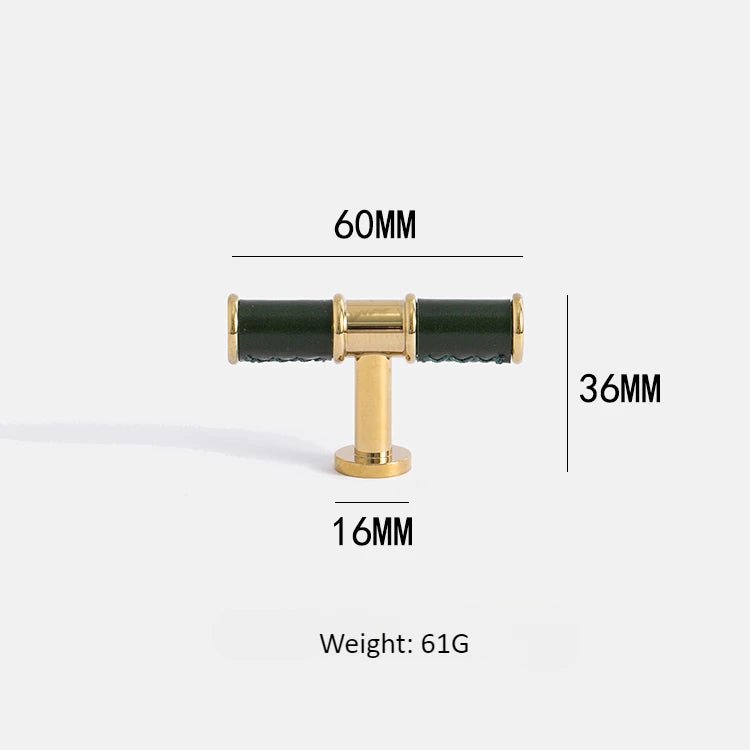 Leather & Brass Modern Pull Handles – Drawer Handles for Elegant Design