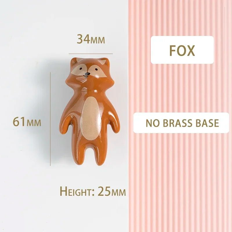 Sleek Panda Ceramic Knobs – Kids Cabinet Pull Handles for Drawers