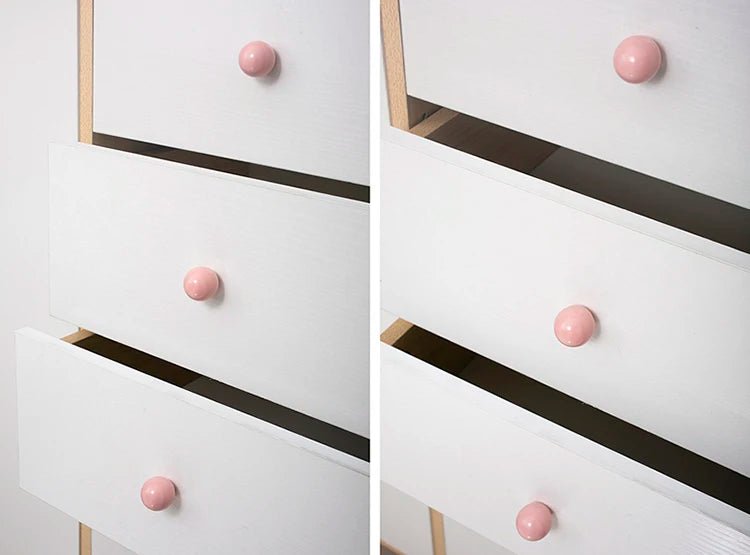 Premium Pink Ceramic Ball Cabinet Knobs – 2.5" Modern Pull Handles