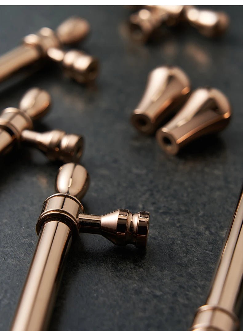 Contemporary Rose Gold Handles – Vintage Pulls for Cabinets and Drawers