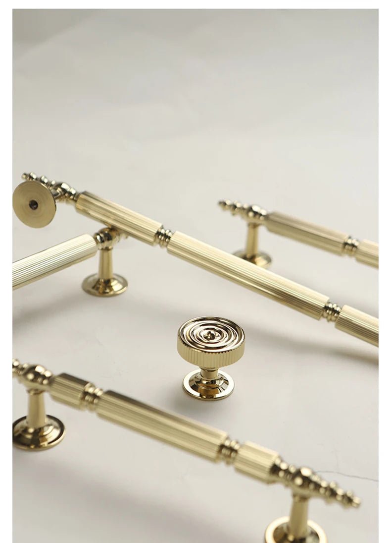 Sleek Shiny Gold Solid Brass Pull Handles – 8.8 Inch Cabinet Pulls
