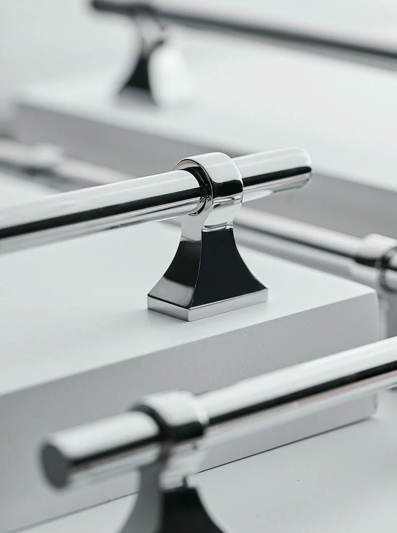 Contemporary Silver Brass Drawer Pulls – Modern Cabinet Handles