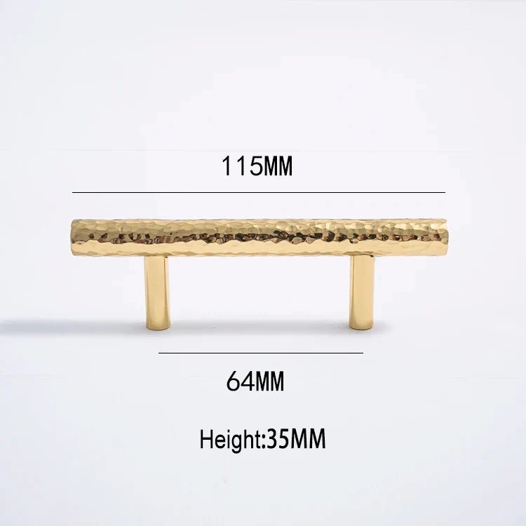 Handmade Solid Brass T-Bar Cabinet Pull for Stylish Drawers