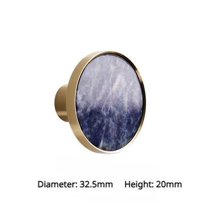 Stone & Brass Knobs – Luxury Pull Handles for Elegant Cabinet Design