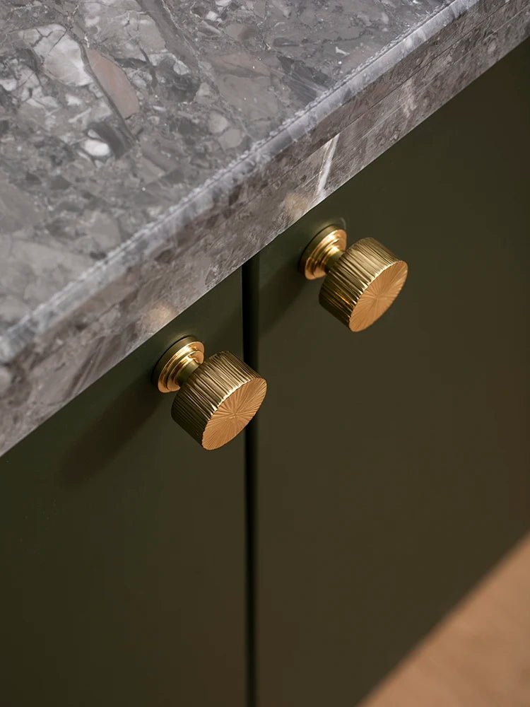 Elegant Vertical Line Brass Handles – Gold Pulls for Cabinets