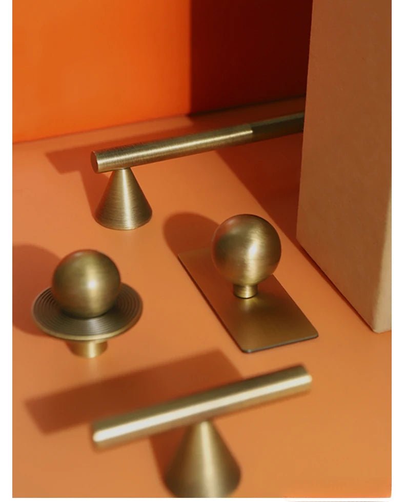 High-Quality Vintage Brass T-Bar Pulls – Bronze Handles for Furniture
