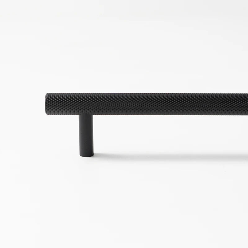 Brass T-Bar Cabinet Handle – Cross Knurled Pull