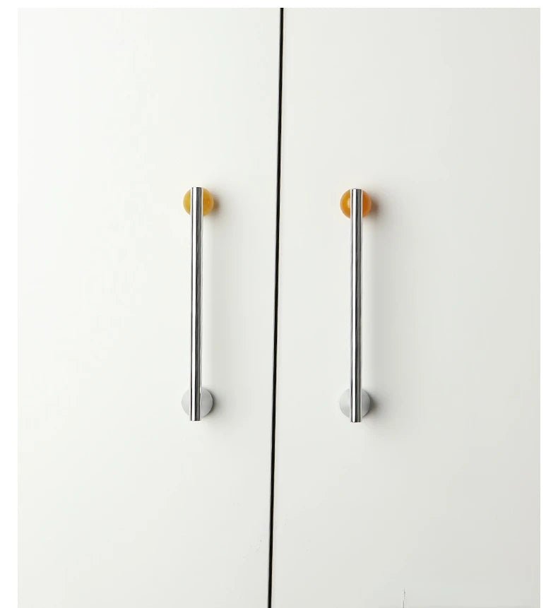Elegant Crystal & Brass Pull Handles – Chrome Drawer Knobs