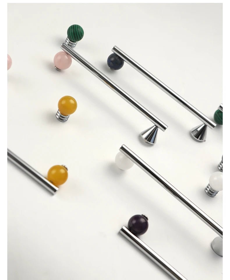 Luxury Crystal & Brass Handles – Chrome Pull Handles for Drawers