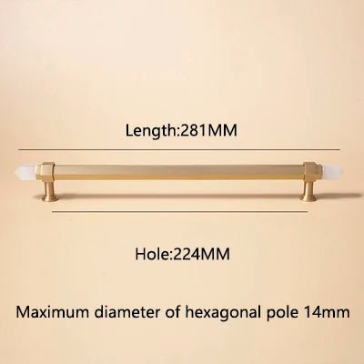 Luxury Crystal & Brass T-Bar Pull Handles – Elegant Cabinet Knobs