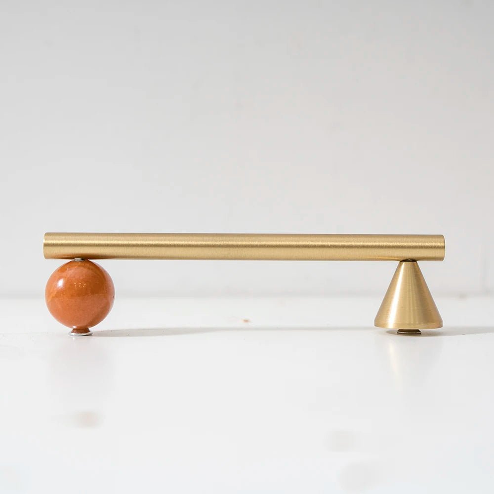 Crystal Cabinet Handle - Brass Knob for Drawers