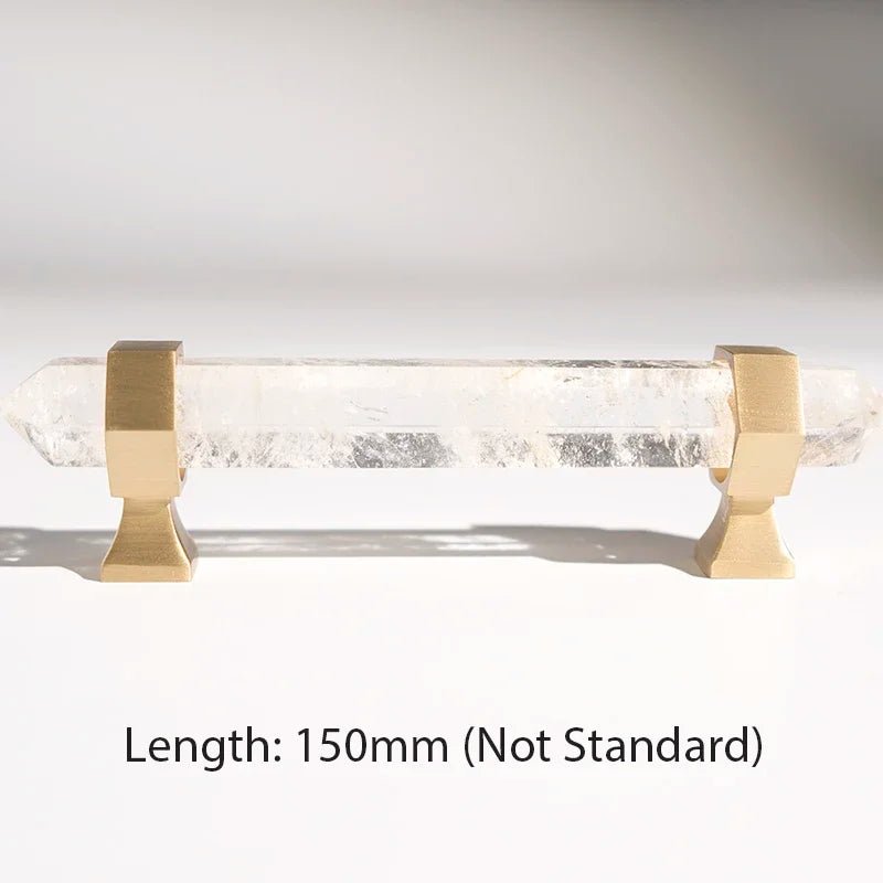 Elegant Crystal Knob - Chrome Cabinet Pull