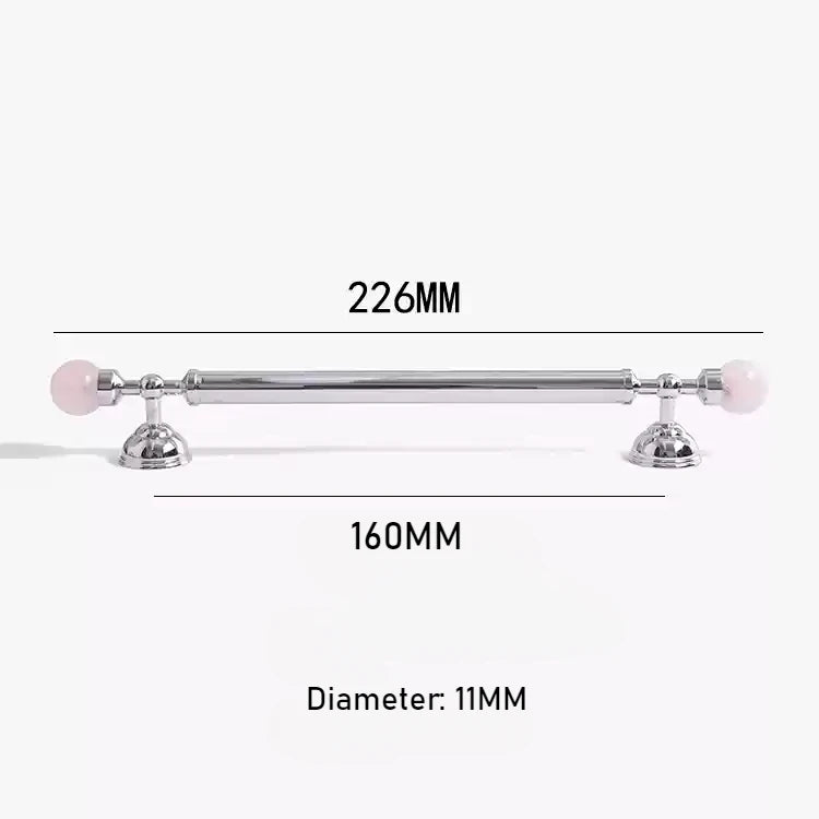 Pink Crystal Hardware – Brass T-Bar Cabinet Handle  