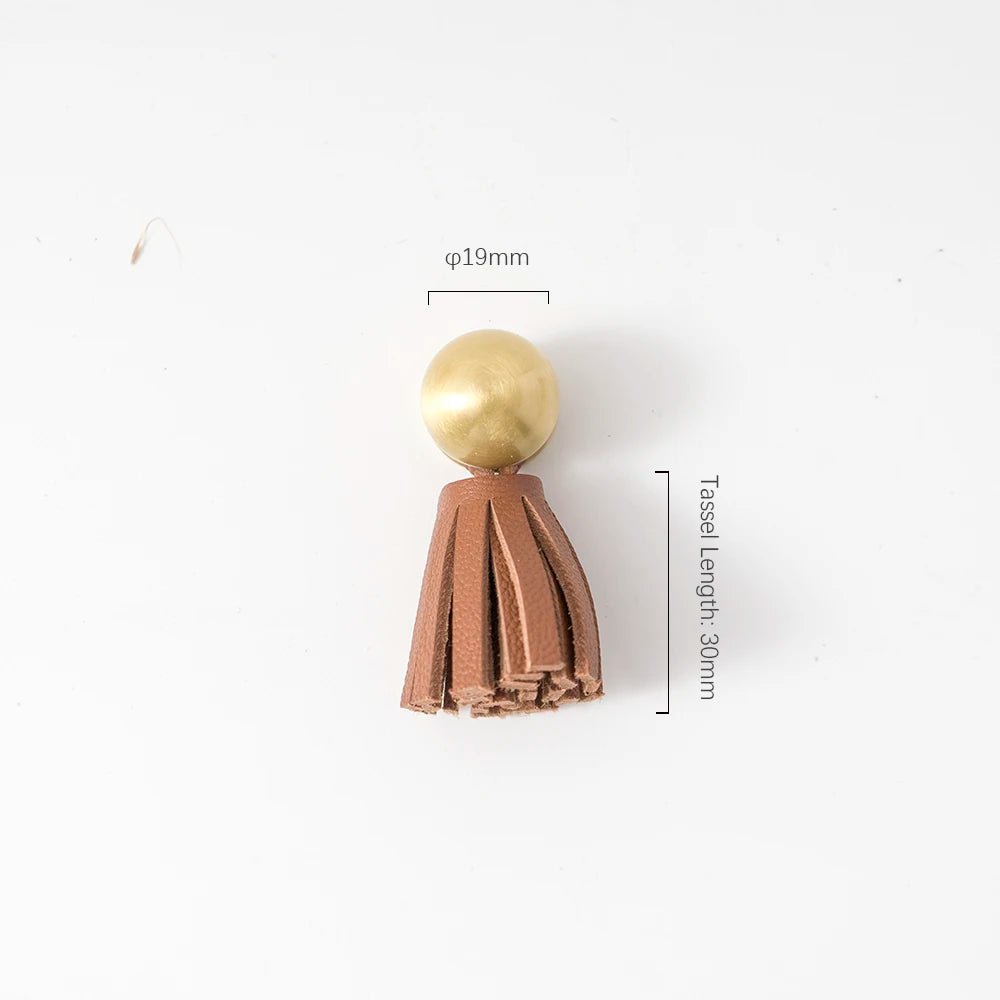 Cute Pink Leather Tassel Knob for Kids Room Storage