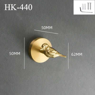 Artistic Nordic Brass Wall Hooks – Dragonfly, Bird, Antler for Custom Homes