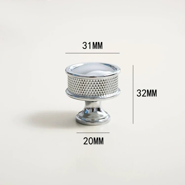 Textured Gold Drawer Pull – Knurled Diamond Brass Handle