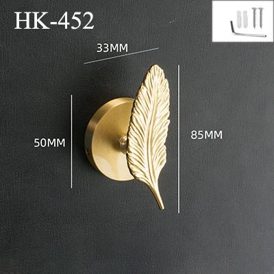 Modern Nordic Brass Wall Hooks – Dragonfly, Bird, Antler Designs for Home Organization