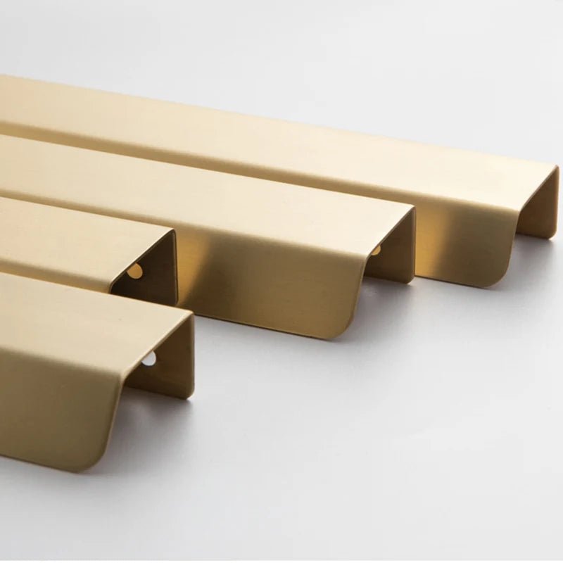 Brass Hidden Handle – Invisible Tatami Rotating Platform Pull for Kitchen Cabinet