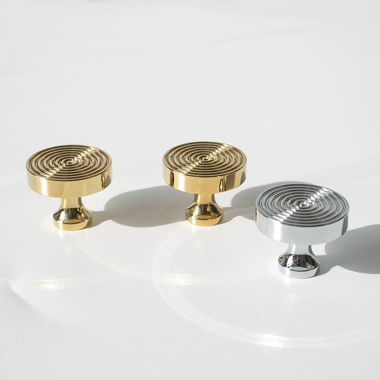 Sleek Brass Knob Pull for Modern Cabinets and Drawers