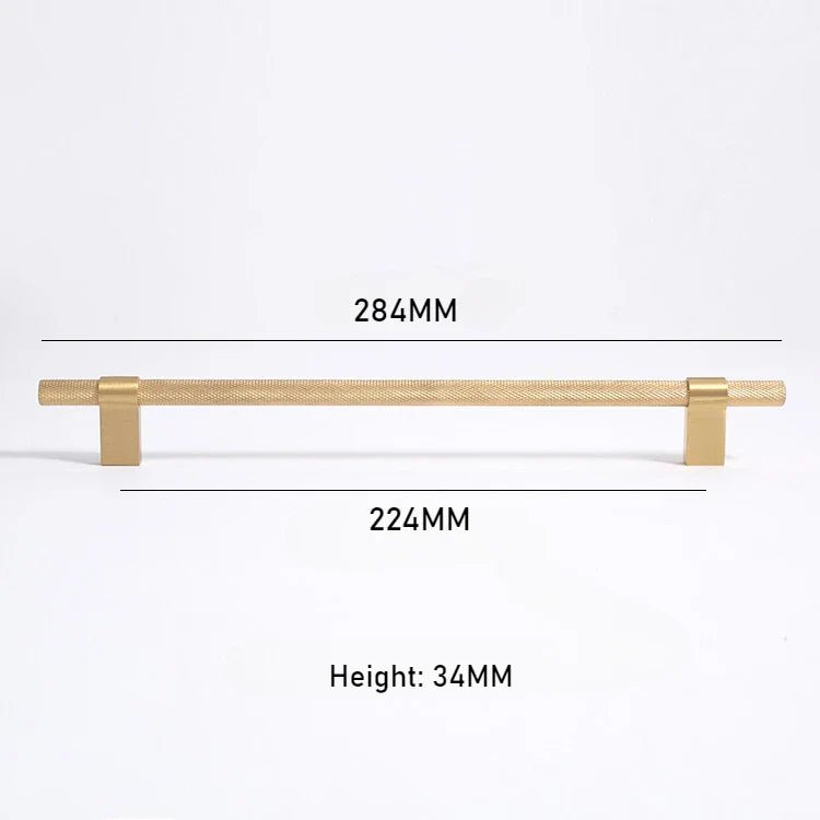 Stylish Brass Knurled Pull for Modern Kitchen and Cabinet Design
