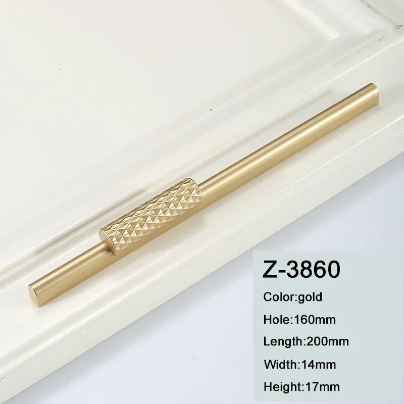 Extra-Long 40" Cabinet Handles with Black/Gold Aluminum Finish