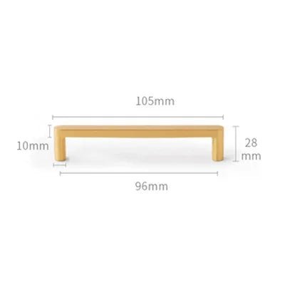 Elegant Gold Brass Pull Handle – European Style for Cabinets
